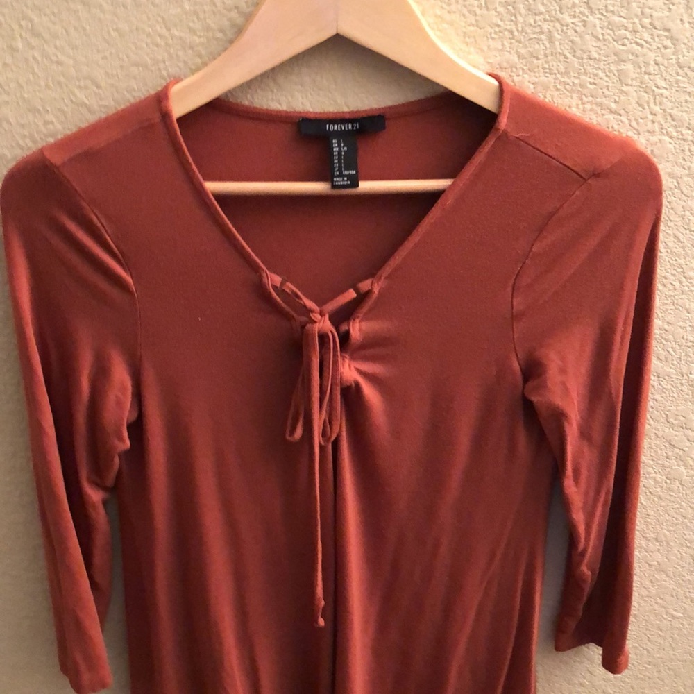 🧡 Forever 21 Burnt Orange Dress - Picture 2 of 8